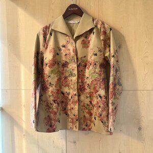 MISSLOOK Brushed Cotton Blend Floral Jacket